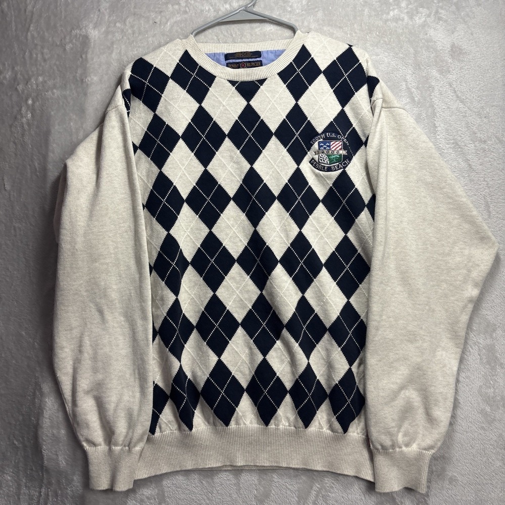 Tommy Hilfiger Vintage 2000 US Open Pebble Beach Knit Sweater  Mens size XL